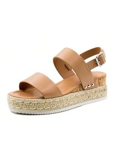 Khaki Vacation,Fashionable Collar   Plain  Embellished   Women Shoes Comfortable Wedges Sandals, Espadrilles Sandals, Neutral Shoes, Mid Heel Shoes, Packing Checklist, Women's Espadrilles, Espadrilles Platform, Flatform Sandals, Platform Espadrilles