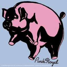 Pig Sticker Pink Floyd Pig, Pink Floyd Artwork, Pink Floyd Tattoo, Pig Logo, Pink Floyd Art, Wholesale Distributors, Pig Cartoon, Scrapbooking Stickers, Band Merchandise
