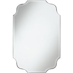 a large mirror with an ornate frame on the front and back side, in white