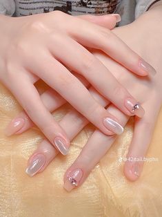 Finger Art, Bridal Nail Art, Subtle Nails, Gel Mani, Work Nails, Pretty Gel Nails, Kawaii Nails, Cat Kuku