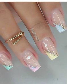 Trendy Nail Art, Short Acrylic Nails Designs, Nail Designs Glitter, Classy Nails