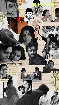 collage of people with different pictures and words on the page, including one woman's face