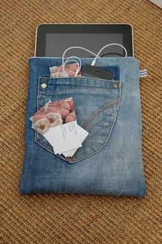 Reuse Old Jeans, Pocket Craft, Diy Sac