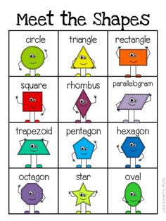 an image of shapes that are in the shape of stars and octagons with words