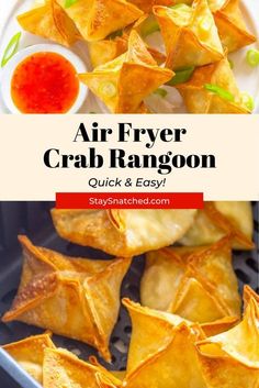 air fryer crab rangoon is an easy appetizer to make at home