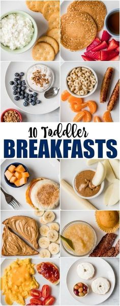 a collage of breakfast foods with the words 10 killer breakfasts on top and bottom