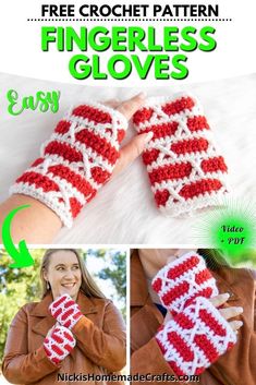 Learn to crochet this beginner friendly crossed striped fingerless gloves pattern. This free crochet pattern comes with an ebook, pdf and video tutorial for crochet beginners. Great crochet beginner pattern to make last minute gifts for the Christmas and Holiday Season. Crochet Beginner Pattern, Free Crochet Fingerless Gloves, Crochet Fingerless Gloves Pattern, Striped Fingerless Gloves, Crochet Mens Scarf, Fingerless Gloves Pattern, Crochet Beginners, Crochet Mittens Free Pattern, Crochet Beginner