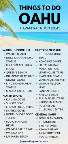 the things to do in oahuu hawaii vacation ideas