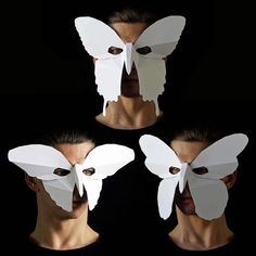 BUTTERFLY Mask Make Your Own Butterfly Mask With This Easy 3 - Etsy Low Poly Mask, Papercraft Template, Unique Masks, Butterfly Mask, Bird Masks, Mask Template, Paper Mask, Costume Masks, Papercraft Templates