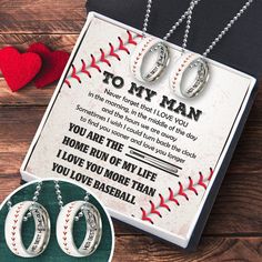 Baseball Couple Pendant Necklaces - Baseball - To My Man - Sometimes I Wish I Could Turn Back The Clock - Gner26008 Gifts For Baseball Boyfriend, Gifts To Give Boyfriend, Baseball Gifts For Boyfriend, Baseball Bf, Baseball Boyfriend Gifts, 2 Year Anniversary Gifts For Him, Small Gifts For Boyfriend, One Year Gift, Baseball Boyfriend