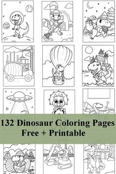 dinosaur coloring pages for kids to print and color with the text, free printable