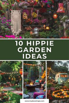 Turn your garden into a cozy and inviting oasis with these 10 hippie garden ideas, featuring colorful decor and comfy seating. Architecture Bathroom, Comfy Seating