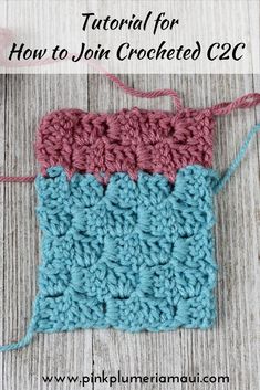 a crocheted square is shown with text that reads, how to join the stitches