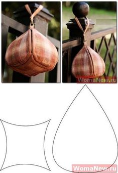 an onion hanging from the side of a wooden fence with two pictures above it and below