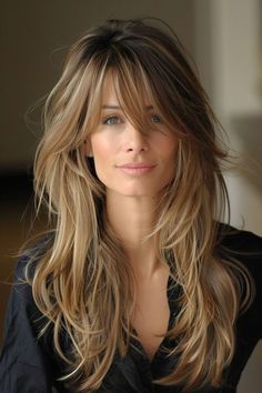 "Elegant Transformations: Gorgeous Hairstyles and Haircuts for Women Over 50. Rediscover Your Radiance! Timeless Looks for Timeless Beauty. Long Hair And Bangs, Haircuts For Medium Length Hair, Long Hair Trends, Layered Hair With Bangs, Layered Haircuts For Medium Hair, Haircuts For Medium Hair, Long Hair With Bangs, Long Blonde, Haircuts For Long Hair