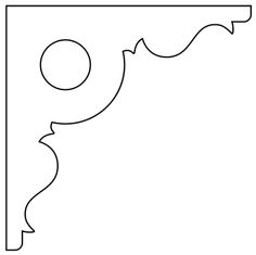 an outline of a corner in the shape of a rectangle