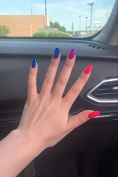 Bisexual Pride Nails 2021