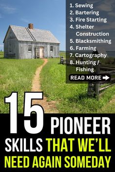 When society collapses, people are going to need basic pioneer skills again. Things like sewing, fire starting, blacksmithing, farming, cartography, hunting, and much more. Here are 15 pioneer skills to start learning now. Urban Survival, Life Skills, Survival Skills, Pioneer Skills, Cheap Land, Running Water, Self Defense, Hunting Fishing, Blacksmithing