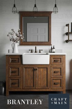 farmhouse bathroom decor with text overlay that reads farmhouse bathroom ideas on the top and bottom