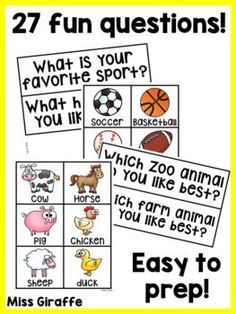 an animal themed game with words and pictures