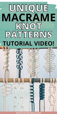 the instructions to make an unique macrame knot pattern with yarn and wood sticks