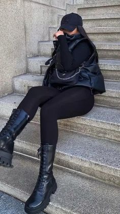 Style | all black outfit | platform boots | faux leather | fashion | Amazon fashion | Amazon deals | Amazon prime | Amazon dupes | Prada | doc martens | trendy fashion | all black boots   • Links :   • https://a.co/d/6Eosj6e  • https://a.co/d/3s0peGJ  • https://a.co/d/cdfpDJg  • https://a.co/d/2oQ5Akh  • https://a.co/d/2oQ5Akh Black Leather Jacket Thigh High Boots, Fall Outfits Black Combat Boots, Comfortable All Black Outfits, How To Style Knee High Boots Winter, All Black Thigh High Boots Outfit, All Black Baddie Fits, All Black Outfit For Winter, Winter Outfits Boots Black, Trendy Long Boots