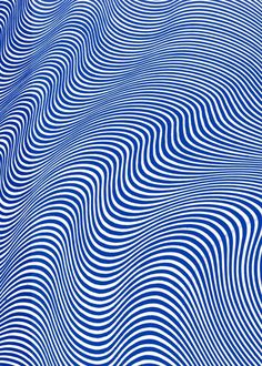 an abstract blue and white background with wavy lines in the shape of waves on top of each other