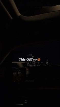 this ost sign is lit up in the dark