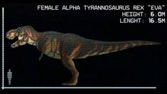 an animated image of a tyransauruss in the game t - rexe