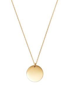 Moon & Meadow 14K Yellow Gold Disc Pendant Necklace, 17 - 100% Exclusive Buy Earrings Online, Gold Necklaces For Women, Gold Pendent, Gold Disc Necklace, Gold Circle Necklace, Gold Necklace Simple, Round Pendant Necklace, Gold Disc, Circle Pendant Necklace