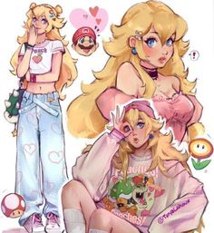 Princess Peach, Mario, Twitter