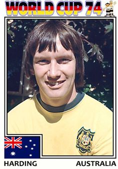 an australian soccer player is featured on the cover of world cup 74, with australia's flag in the background