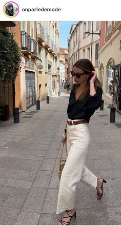 Summer Paris Outfits, Elegantes Outfit Damen, Paris Outfit Ideas, Jeans Heels Outfit, Stile Casual Chic, Elegantes Outfit Frau, Mode Instagram, Alledaagse Outfits, Looks Jeans