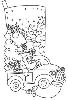 a cartoon car with christmas decorations on it