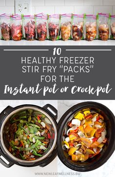 healthy freezer stir fry packs for the instant pot or crockpot