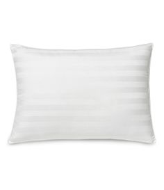 the white and grey striped pillow is shown