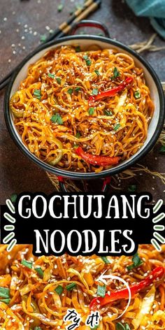 Easy Beef Noodles, Easy Asian Food, Gochujang Noodles, Lazy Meals, Korean Food Side Dishes, Asian Noodle Dishes, Beef Noodles