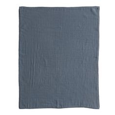 a blue blanket on a white background