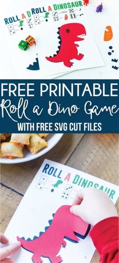 free printable roll a dino game with free svg cut files for toddlers