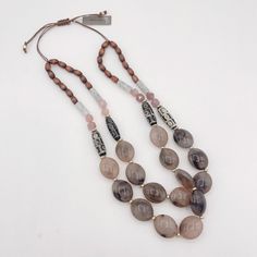 Retails For: $79 Matching Earrings Listed Here Too Features: Wooden Size: Womens Medium Condition: New With Tags New Mixed Beads Necklace, Sand Dollar Pendant, Seahorse Necklace, Gray Necklace, Casual Necklaces, Stones Necklace, Beaded Tassel Necklace, Gold Statement Necklace, Sterling Silver Chain Necklace