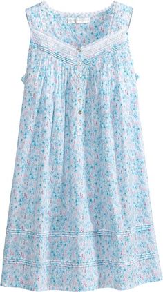 Slip Into Eileen West's Watercolor Floral Chemise and Step Into the Beauty of an Impressionist Painting Couture, Short Night Dress, Chemise Nightgown, Vermont Country Store, Adaptive Clothing