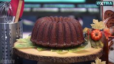 a bundt cake sitting on top of a wooden table