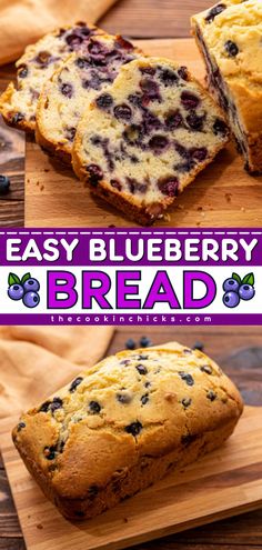 Turn to this fresh summer recipe for the perfect back-to-school food! It's the BEST blueberry bread. Moist and bursting with flavor, this blueberry quick bread is sure to be a hit! Bake up this blueberry loaf for an easy school breakfast idea! Blueberry Bread Easy, Bread Easy Quick, Blueberry Recipes Easy, Frozen Blueberry Recipes, Easy Blueberry Bread, Blueberry Quick Bread, Easy Quick Bread, Blueberry Bread Recipe