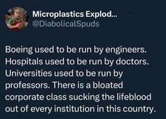 a tweet with the caption that reads,'microplstics explode diabolal suds being used to run by engineers hospitalists used to run by doctors