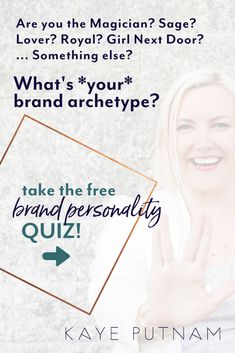 What is your innate brand advantage? Take the free quiz to discover your unique strengths & psychological triggers to attract more of your ideal clients. About Brand strategy, uncovering your brand personality, brand archetype quiz. From Kaye Putnam, the psychology-driven brand strategist. Brand design, brand identity, business brand.
