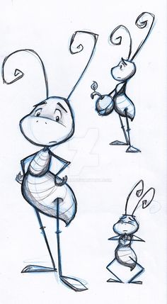 Pencil Art, Ants, Drawing Techniques, Doodle Art, Disney Drawings, Drawing Style, Cartoon Sketches, Drawing Inspiration, Cartoon Drawings