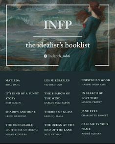 the poster for infp's upcoming album, the idealist's booklist