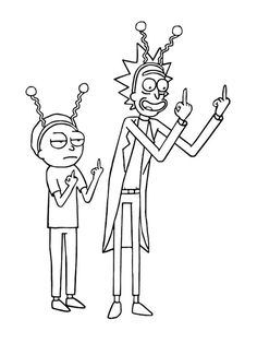 rick and mort coloring pages printable