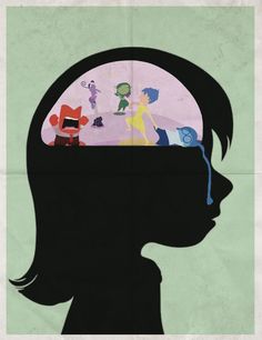 the silhouette of a child's head is shown with an image of people inside it