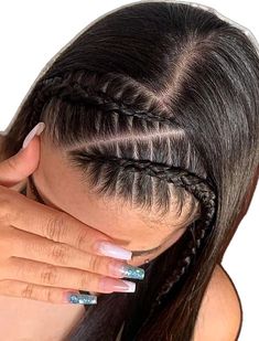 Cute Braided Hairstyles Straight Hair, Straight Hair Braids Hairstyles, Hair Styles Small Braids, Braids Into Straight Hair, Braid Styles Straight Hair, Easy African Braids, Cute Braids For White Women, Hairstyles For Short Hair With Braids, Straight Hair Braided Hairstyles